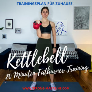 Kettlebell Trainingsplan für Frauen - Workout mit der Kugelhantel Zuhause
